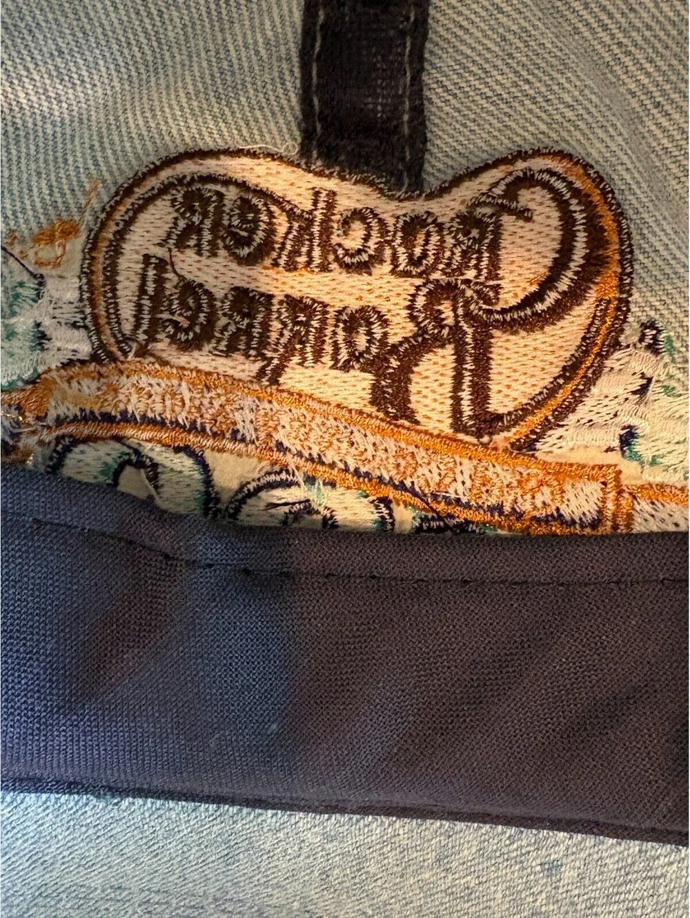 Vintage 90s Cracker Barrel 500 NASCAR Hat Washed Denim Suede Brim Strapback VTG
